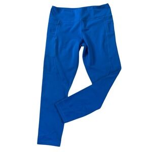 Zyia Active Blue Pocket Leggings Womens Size 8-10 Cobalt High Waisted Athletic